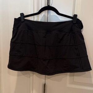 Lululemon Pace Rival Mid-Rise Skirt LONG Size 10 Black